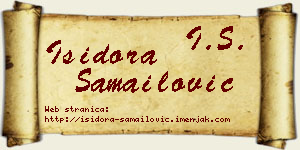Isidora Samailović vizit kartica